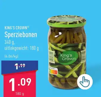 ALDI Sperziebonen 180 g aanbieding