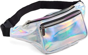 Yono fanny pack holografisch - heuptasje geschikt voor festival / reizen - telefoontasje crossbody - buideltasje voor dames e