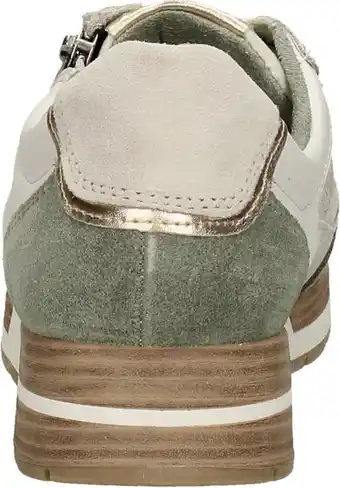 Marco tozzi dames sneaker - 23732-28 offwhite/mosgroen - maat 37