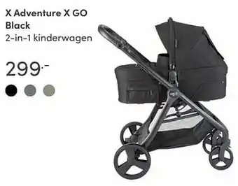 Baby & Tiener X adventure x go black 2-in-1 kinderwagen aanbieding