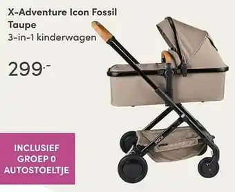 Baby & Tiener X-adventure icon fossil taupe 3-in-1 kinderwagen aanbieding