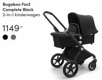 Baby & Tiener Bugaboo fox2 complete black 2-in-1 kinderwagen aanbieding