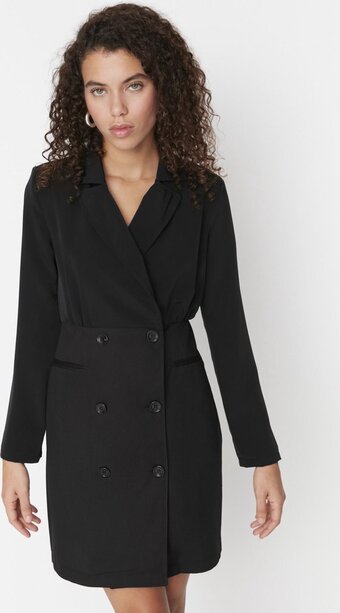 Trendyol vrouwen standaard mouw ronde hals verschuiving jurk