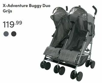 Baby & Tiener X-adventure buggy duo grijs aanbieding