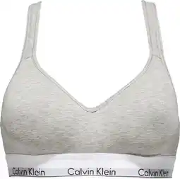 Calvin klein modern cotton bralette met cup dames - grijs - maat xs