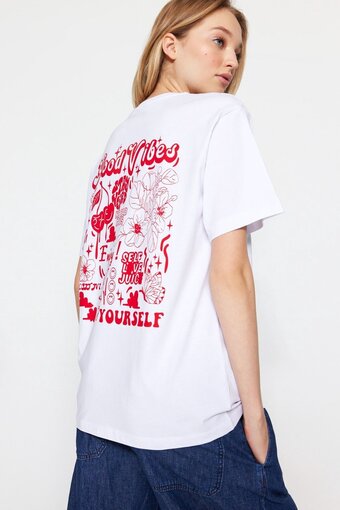 Trendyol vrouwen off-shoulder basis t-shirt