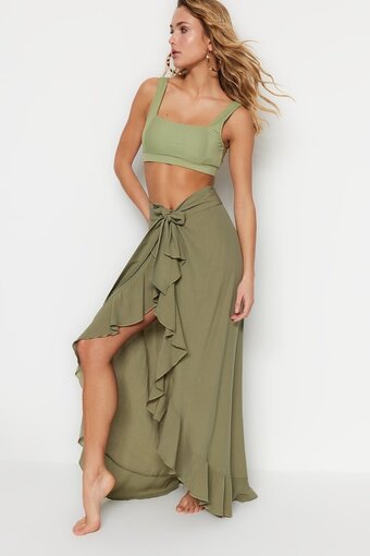 Bol.com Trendyol vrouwen maxi asymmetrisch rok aanbieding