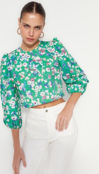 Bol.com Trendyol vrouwen ballon mouw basis blouse aanbieding