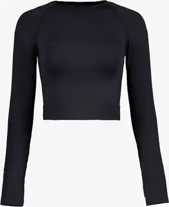 Bol.com Osaga dames cropped sportshirt - zwart - maat m aanbieding