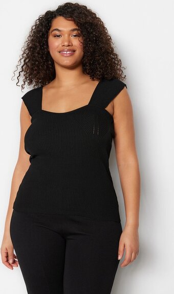 Bol.com Trendyol vrouwen dik geschorst basis plus size blouse aanbieding