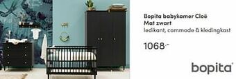 Bopita babykamer cloë mat zwart