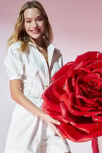 Trendyol vrouwen ballon mouw kraag jumpsuit