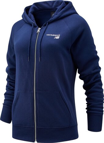 Bol.com New balance sport core stacked logo fleece full zip dames vest - maat s aanbieding