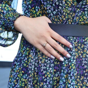Lucardi - lucardi diamond - 14 karaat geelgouden ring met diamant