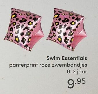 Baby & Tiener Swim essentials panterprint roze zwembandjes aanbieding