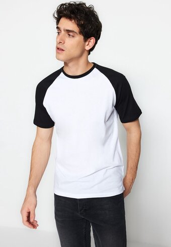 Trendyol mannen raglan mouw basis t-shirt