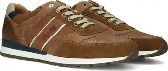 Bol.com Australian navarone lage sneakers - leren sneaker - heren - cognac - maat 43 aanbieding