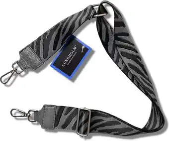 Bol.com Lundholm tassenriem zwart grijs zebra design - hoge kwaliteit extra stevig - bag strap tassenriem - tas strap - tassen hengse aanbieding