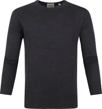 Bol.com Scotch and soda - trui wol donkergrijs - regular-fit aanbieding