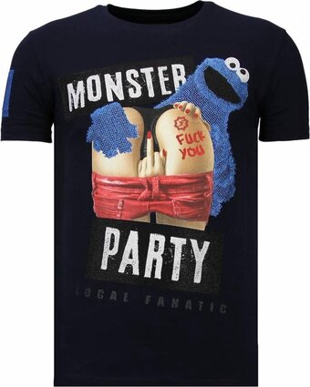 Bol.com Local fanatic - rhinestone t-shirt - maten: aanbieding