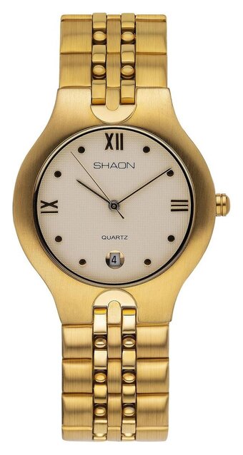 Shaon 35-9629-22 horloge - staal - goudkleurig - ø 35 mm