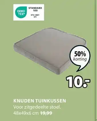 Jysk Knuden tuinkussen voor zitgedeelte stoel. 48x49x6 cm aanbieding