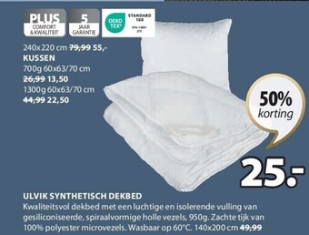 Jysk Ulvik synthetisch dekbed aanbieding