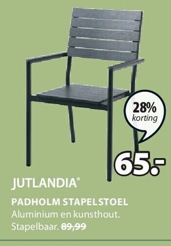 Jysk JUTLANDIA Padholm stapelstoel aanbieding