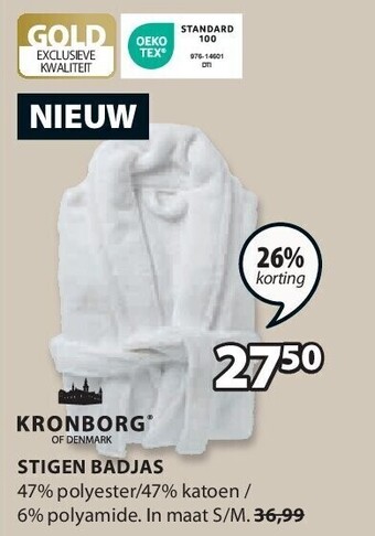 Jysk Stigen badjas aanbieding