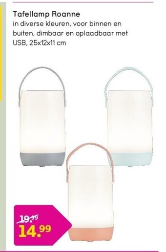 Leen Bakker Tafellamp roanne aanbieding