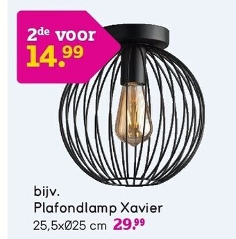 Leen Bakker Plafondlamp xavier 25,5xø25 cm aanbieding