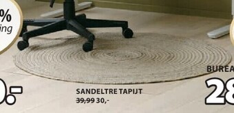 Jysk Sandeltre tapijt aanbieding