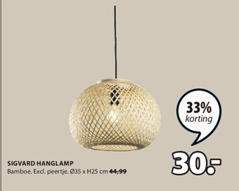 Jysk Sigvard hanglamp aanbieding