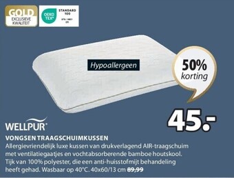Jysk Vongsen traagschuimkussen aanbieding