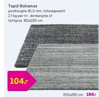 Leen Bakker Tapijt bahamas aanbieding