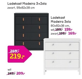 Leen Bakker Ladekast madeira 3+2xla aanbieding