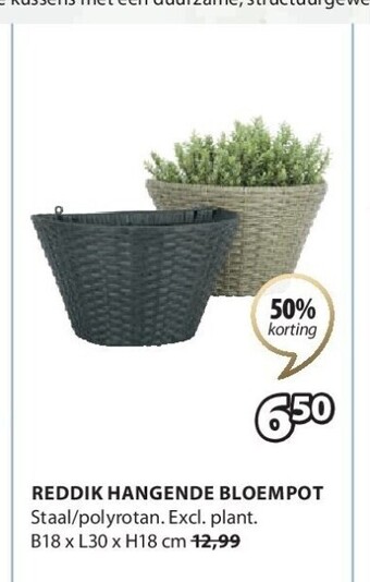 Jysk Reddik hangende bloempot aanbieding