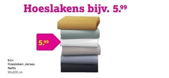 Leen Bakker Hoeslaken jersey netto aanbieding