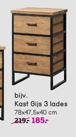 Leen Bakker Kast gijs 3 lades aanbieding
