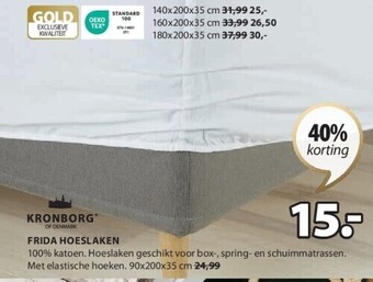 Jysk Frida hoeslaken aanbieding