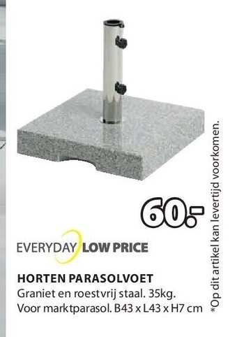 Jysk Horten parasolvoet aanbieding