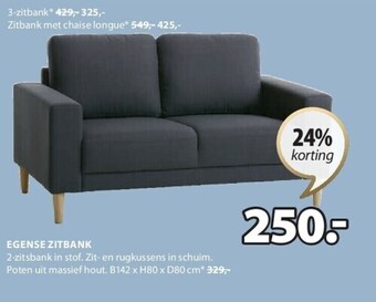 Jysk Egense zitbank aanbieding