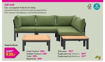 Leen Bakker Loungeset ardeche 6-delig aanbieding