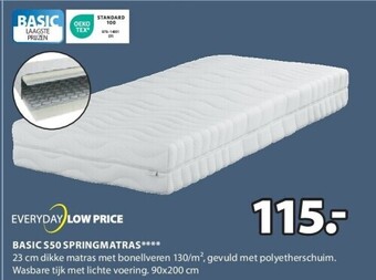 Jysk Basic s50 springmatras aanbieding