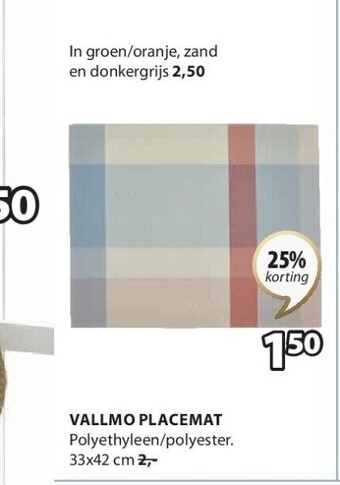 Jysk Vallmo placemat aanbieding