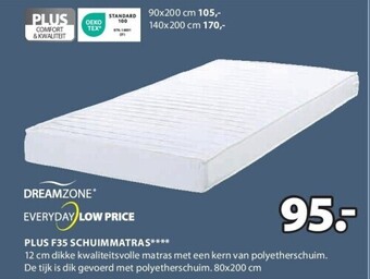 Jysk Plus f35 schuimmatras aanbieding