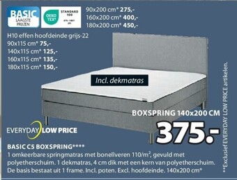 Jysk Basic c5 boxspring aanbieding