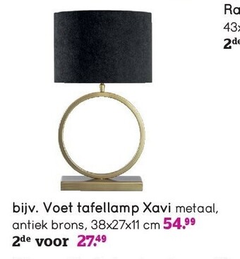 Voet tafellamp xavi