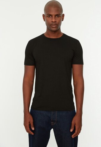 Bol.com Trendyol mannen standaard mouw basis t-shirt aanbieding
