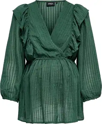 Only olmlondon 3/4 ruffle top wvn dames top